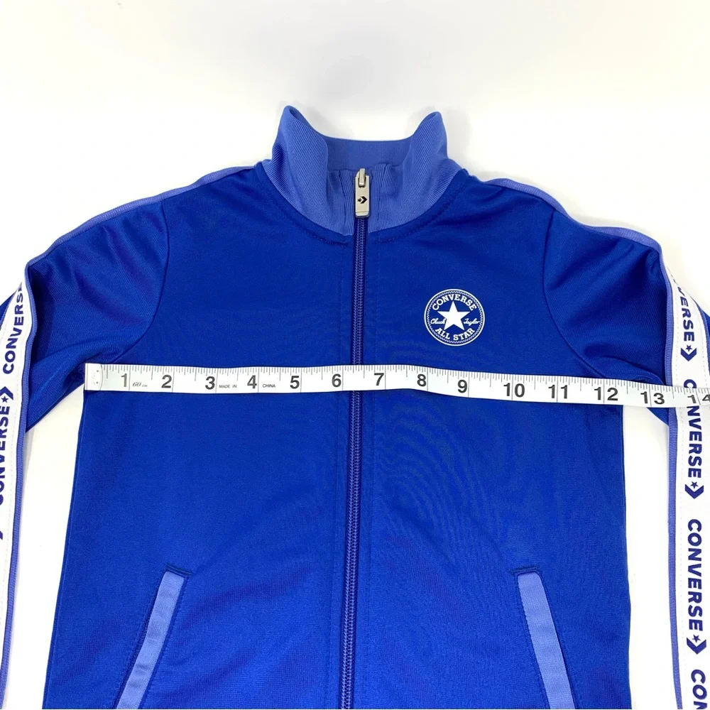Converse royal Blue Logo Brand Athletic Zip Up Track Jacket Toddler size 4